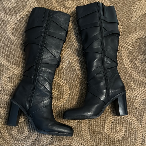 Enzo Angiolini high leather boots 3” heel women’s size 9.5 - Picture 4 of 6